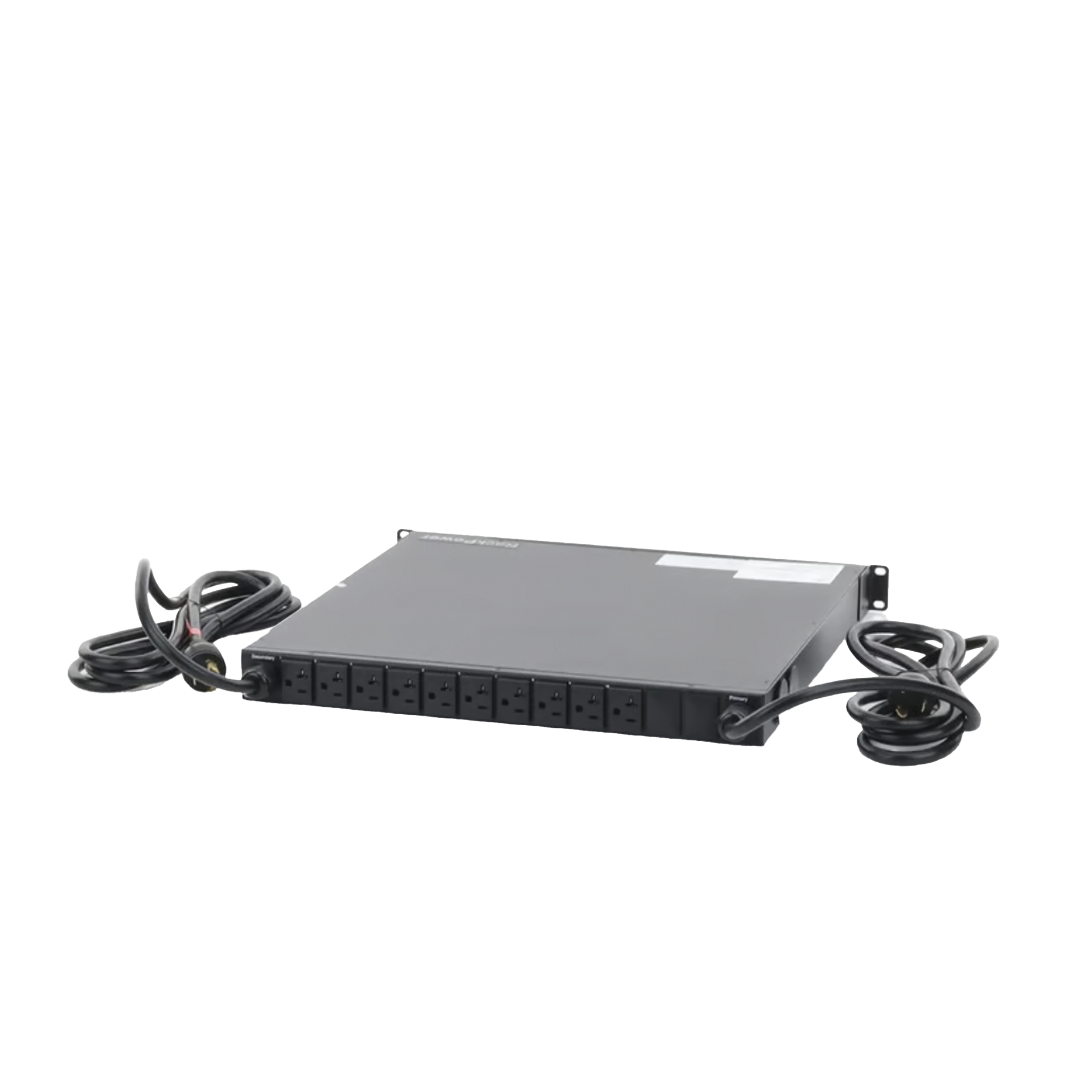 PDU Monitoreable de Transferencia Automática ATS (Fuente Redundante), Con 10 Salidas 5-15R,   Enchufes de Entrada L5-20P, Instalación Horizontal de 19in, 1UR, 20 Amp, 120 Vca HOFFMAN NPATS11002 - SILYMX