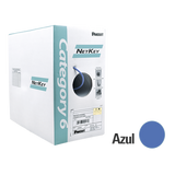 Bobina Cable UTP Cat 6 305m Cobre Azul 24AWG 1000Mbps CMR Riser 4 Pares Gigabit Ethernet - PANDUIT NetKey NUR6C04BU-C - SILYMX