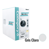 Bobina de Cable UTP Panduit Categoría 6 (24 AWG) 100% Cobre NetKey Gris Claro 1000Mbps Riser (CMR) de 4 pares de 305 m NUR6C04IG-C - SILYMX
