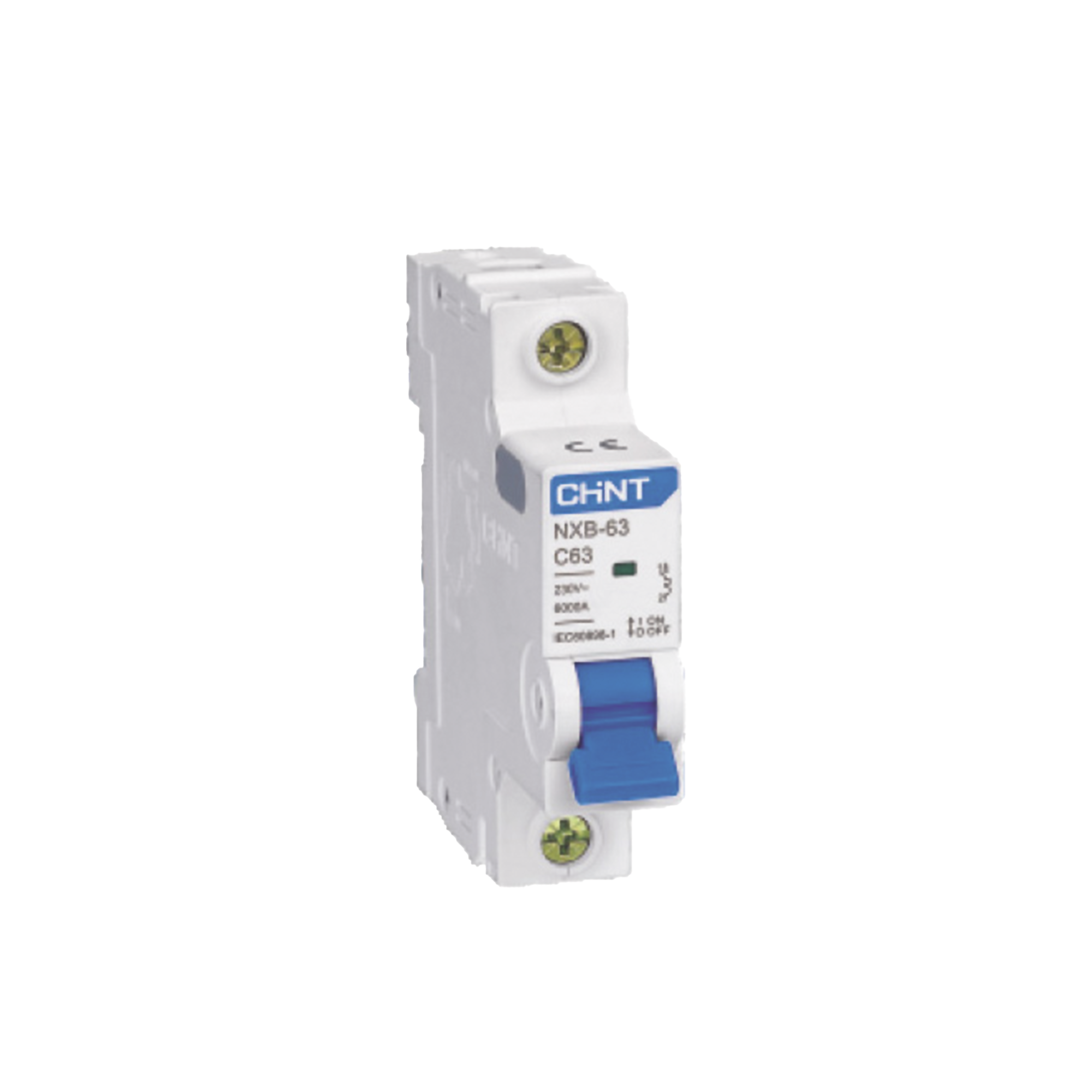 Pastilla para Riel Din, 1 Polo, 6 Amp, Vca:110/415v, 6kA, Catálogo: NXB631PC6, Serie: NXB-63 CHINT NXB631PC6 - SILYMX