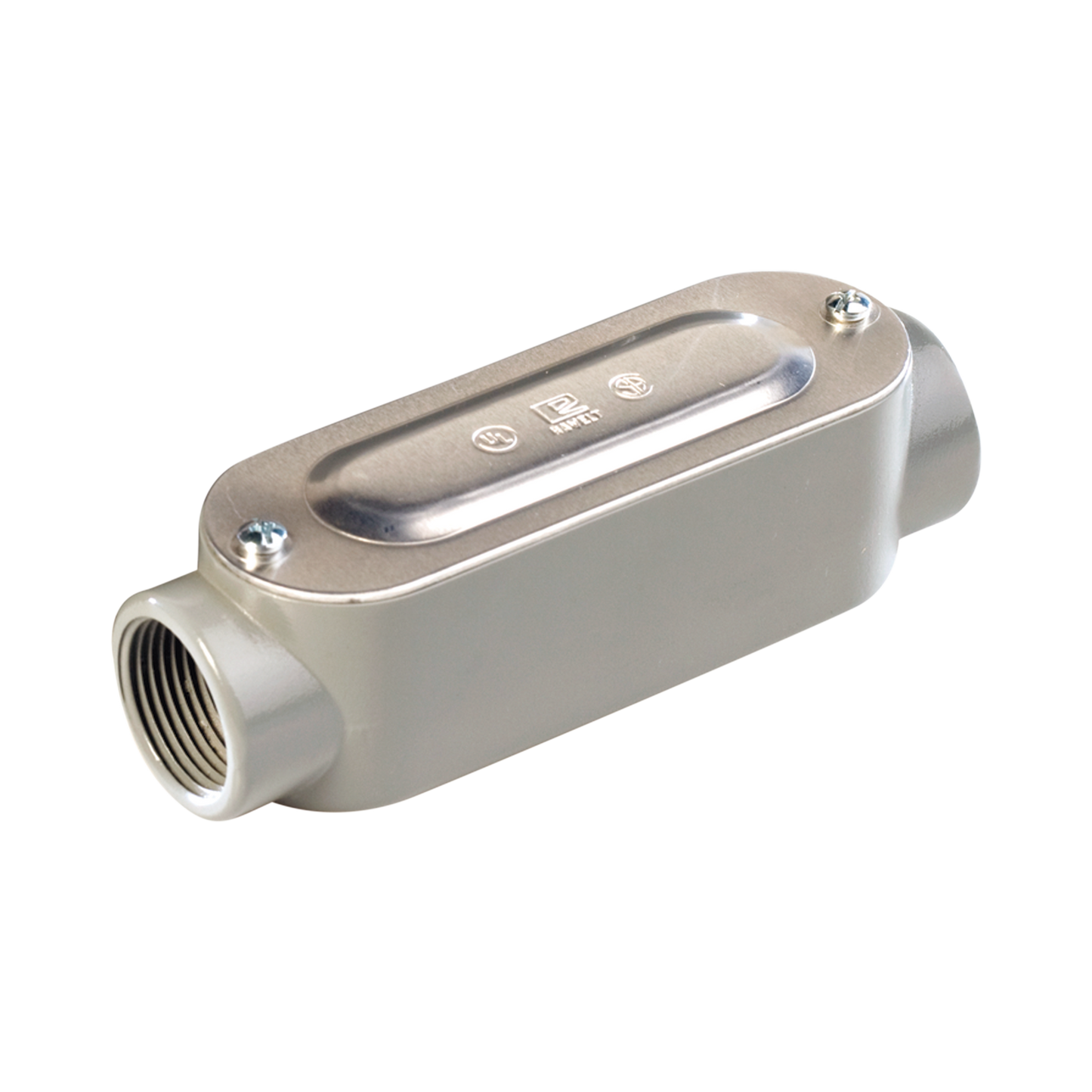 Caja Ovalada Roscada tipo C de 1/2" (12.7 mm) Incluye tapa y tornillos RAWELT OC-2989C - SILYMX