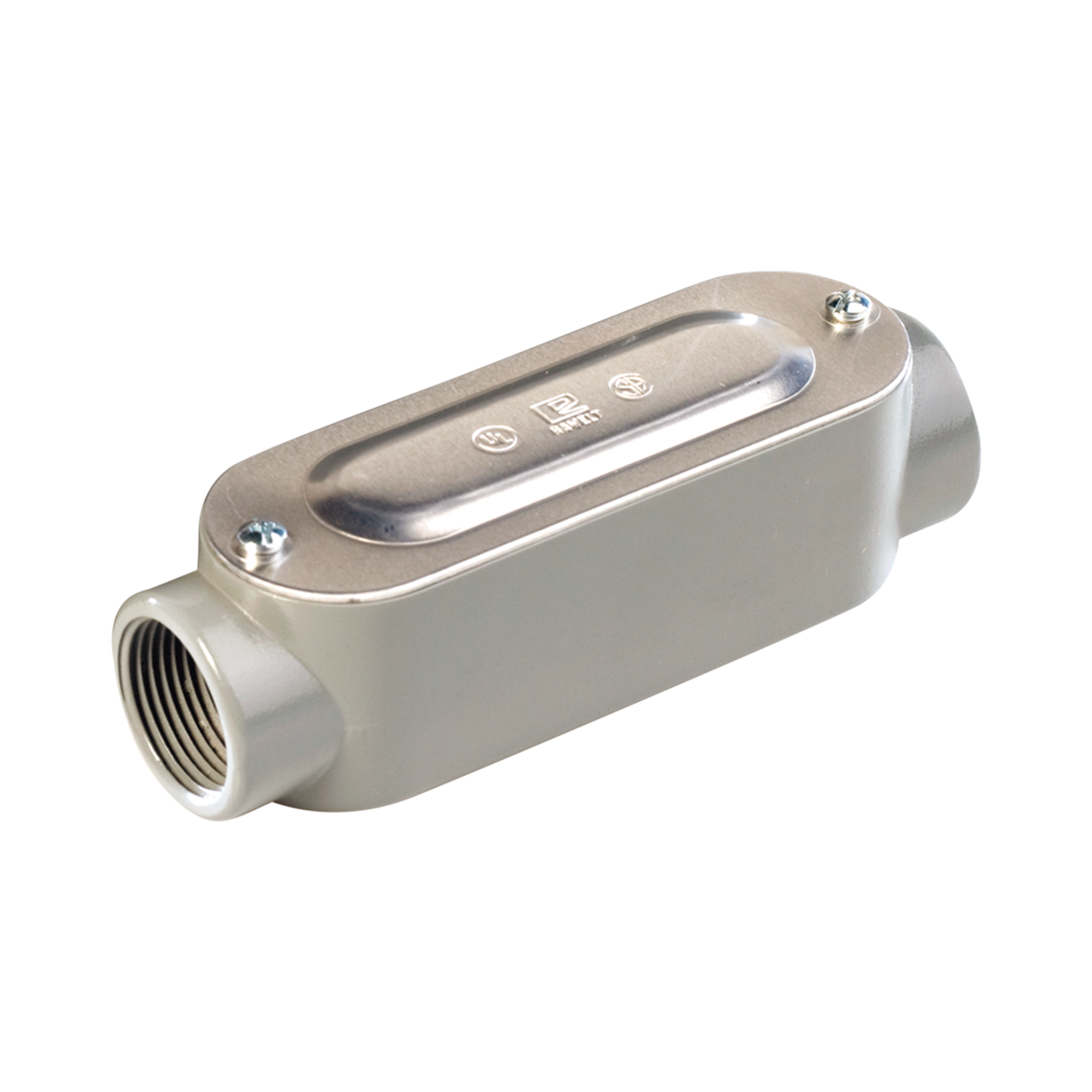 Caja Ovalada Roscada tipo C de 1/2" (12.7 mm) Incluye tapa y tornillos RAWELT OC-2989C - SILYMX