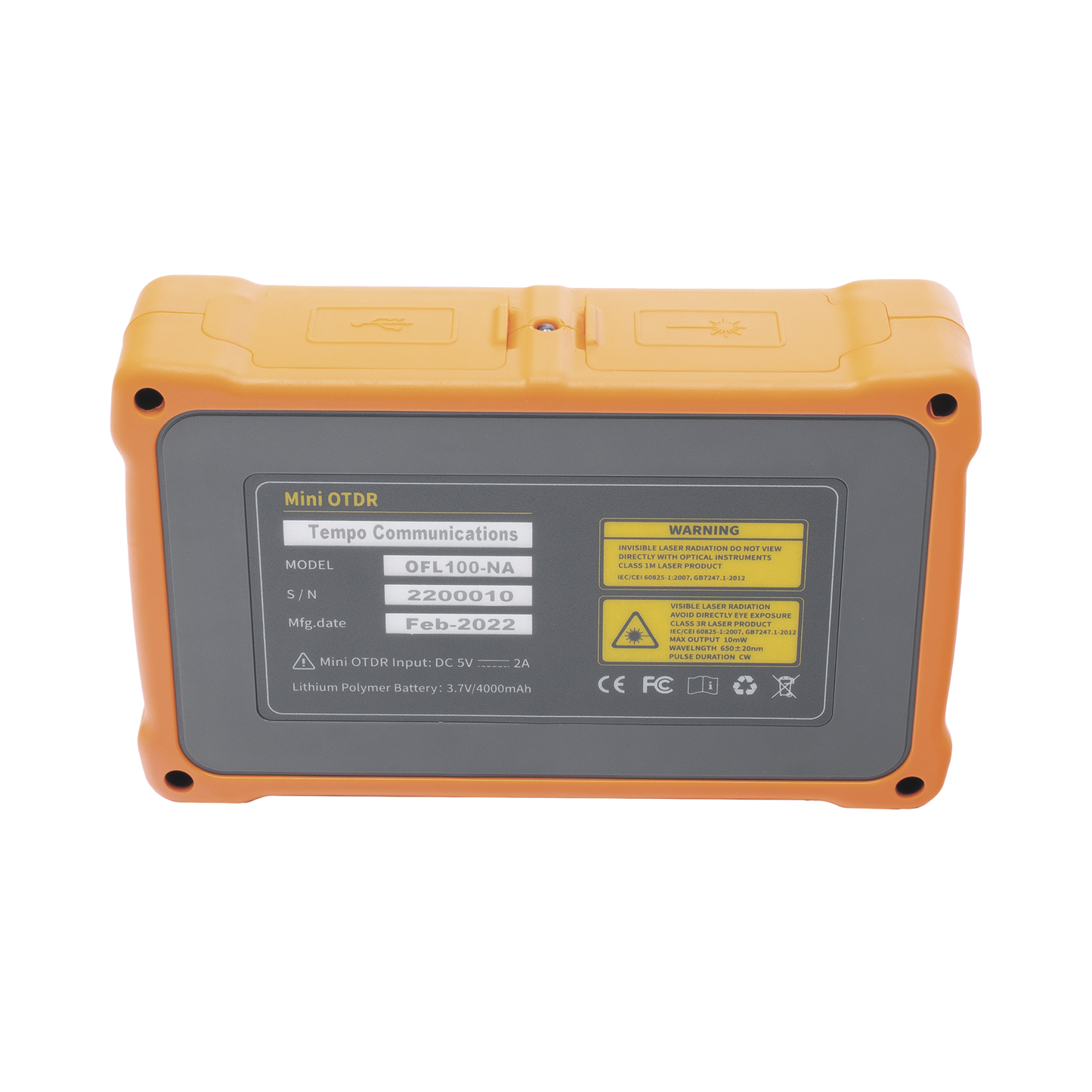 OTDR Monomodo 1310/1550 nm SC/APC Pantalla Táctil | TEMPO OFL100 - SILYMX