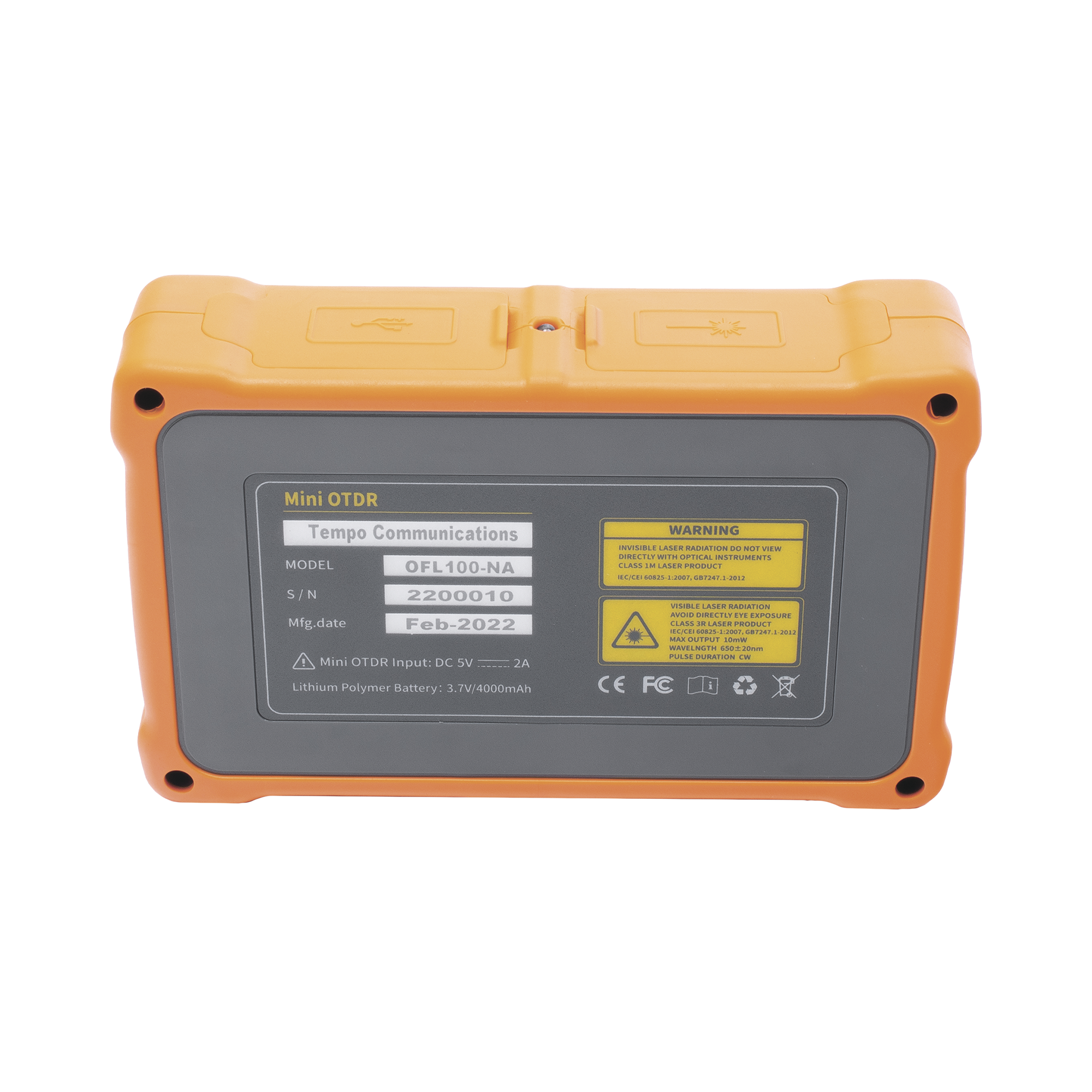 OTDR Monomodo 1310/1550 nm SC/APC Pantalla Táctil | TEMPO OFL100 - SILYMX