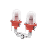 Lámpara de Obstrucción Roja Certificada/ Luz Fija Tipo L-810 Doble LED/ 120 - 240 Vca/ Luz Infraroja - SILYMX