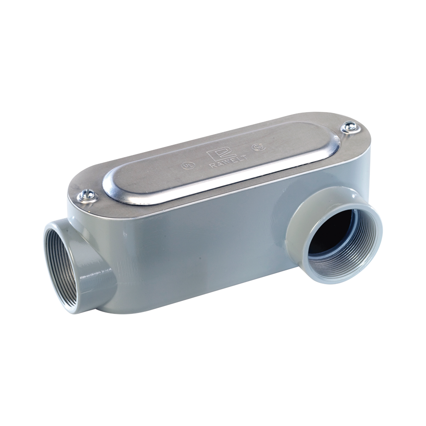Caja Condulet tipo LL de 1" (25.4 mm) Incluye tapa y tornillos RAWELT OLL-0094C - SILYMX
