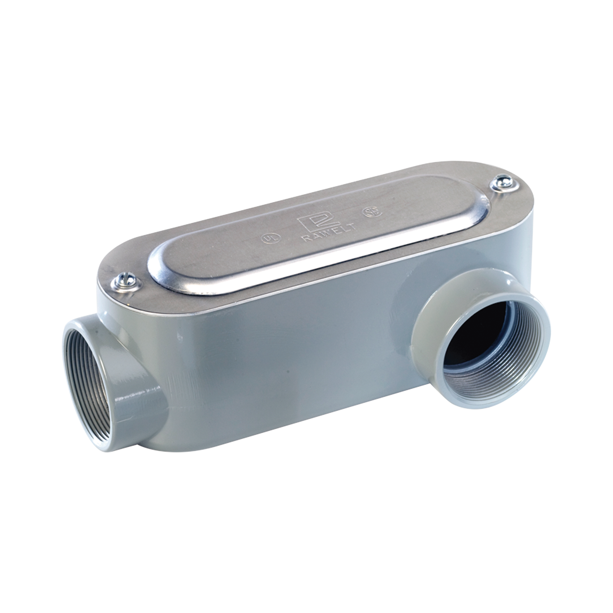 Caja Condulet tipo LL de 1" (25.4 mm) Incluye tapa y tornillos RAWELT OLL-0094C - SILYMX