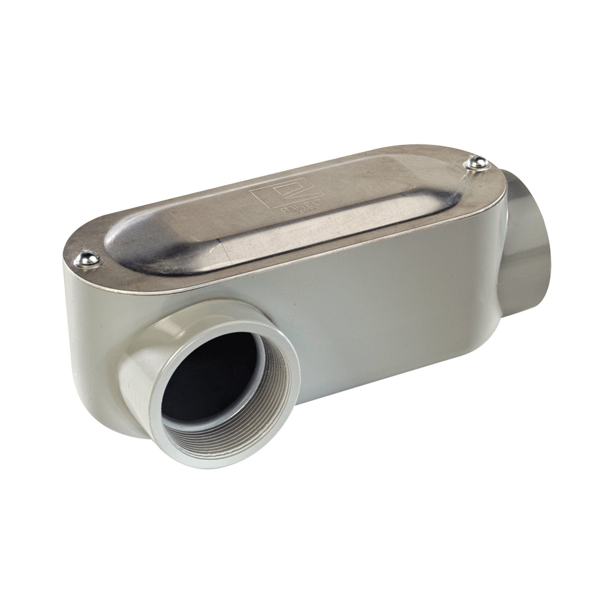 Caja Oval Roscada tipo LR de 3/4" (19.05 mm) Incluye tapa y tornillos RAWELT OLR-0090C - SILYMX