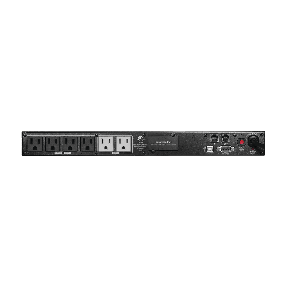 UPS de 1000 VA/600 W Topología Línea Interactiva Entrada 120 Vca NEMA 5-15P Tipo Rack 1 UR Con 6 Tomas NEMA 5-15R - SILYMX