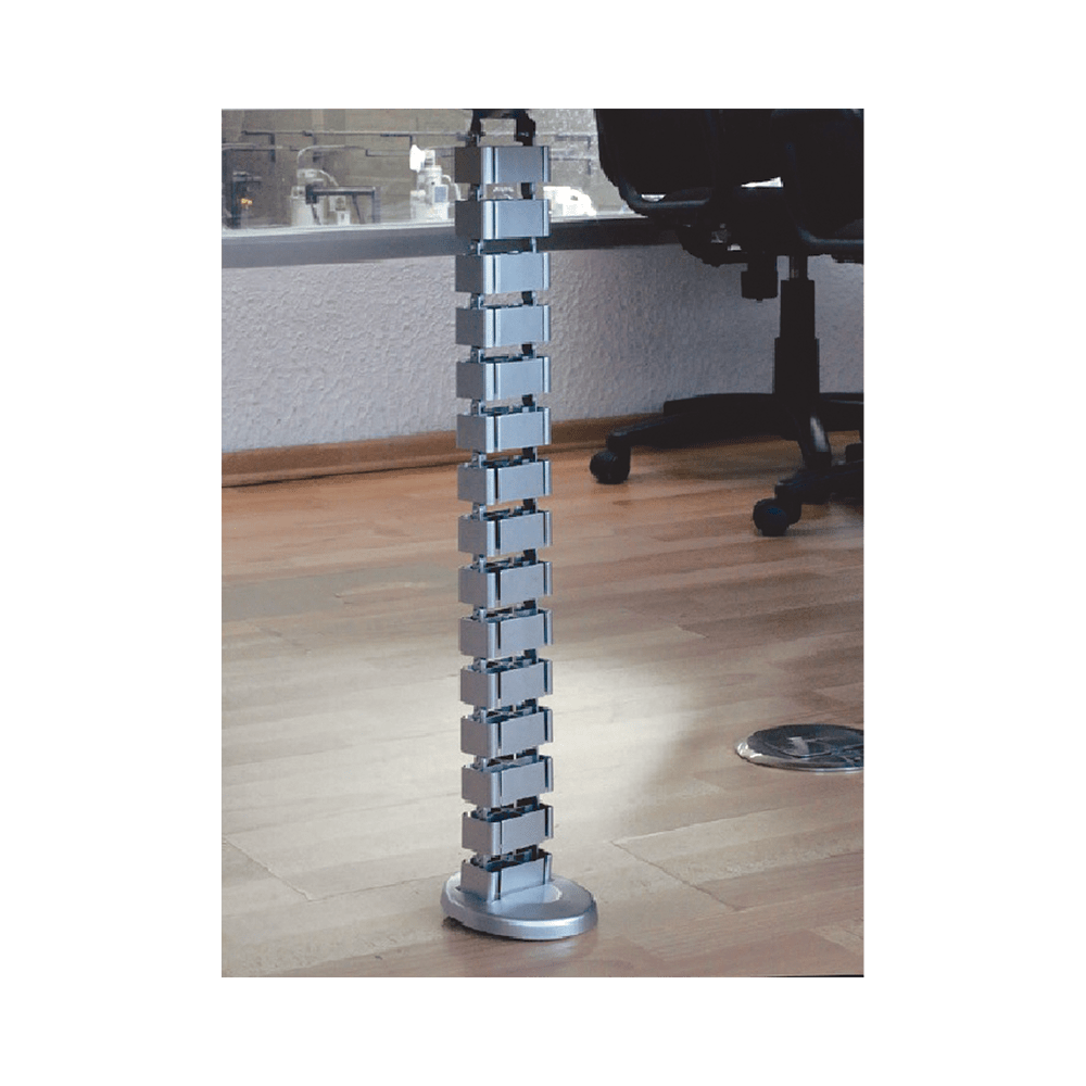 Organizador de cables vertical articulado, ideal para llevar los cables del piso a mesa o a la cubierta del escritorio de manera segura ORG-VERT - SILYMX