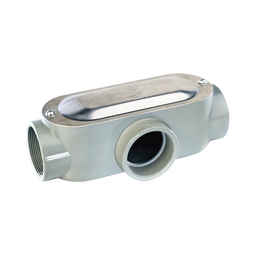 Caja Condulet tipo T de 3/4" (19.05 mm)/ Incluye tapa y tornillos RAWELT OT-0087C - SILYMX