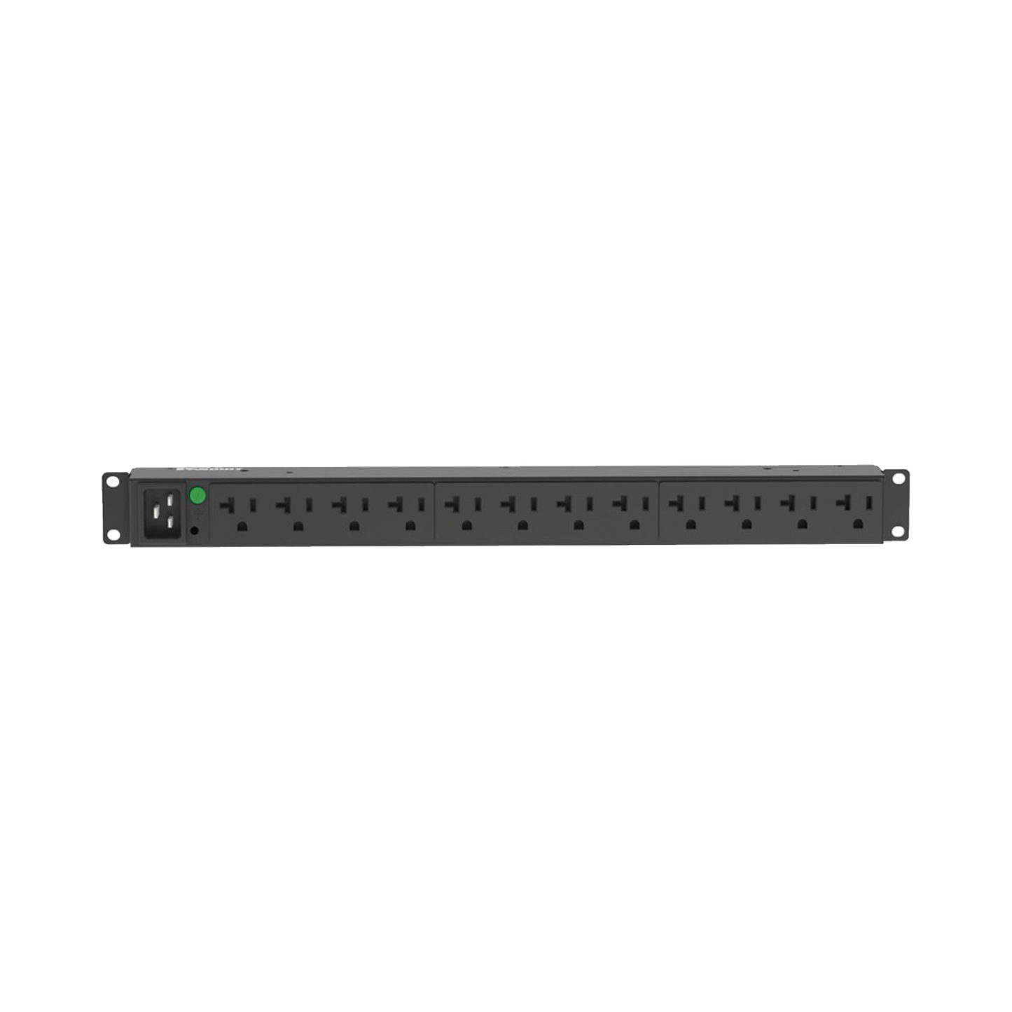 PDU Básico para Distribución de Energía, Enchufe de Entrada NEMA L5-20P, Con 12 Contactos NEMA 5-20R, Instalación Horizontal de 19in, 1UR, 20 Amp, 120 Vca PANDUIT P12B30M - SILYMX