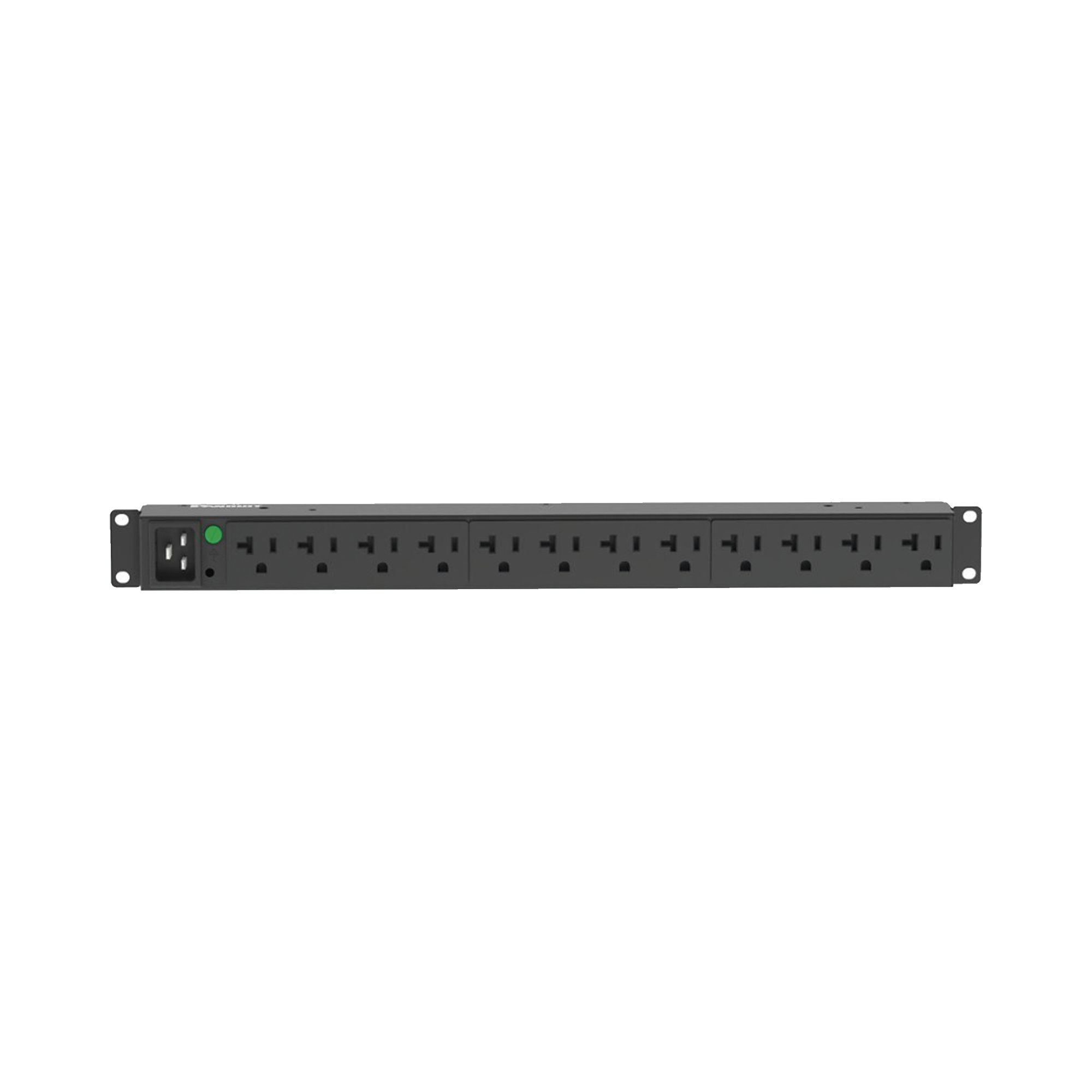 PDU Básico para Distribución de Energía, Enchufe de Entrada NEMA L5-20P, Con 12 Contactos NEMA 5-20R, Instalación Horizontal de 19in, 1UR, 20 Amp, 120 Vca PANDUIT P12B30M - SILYMX