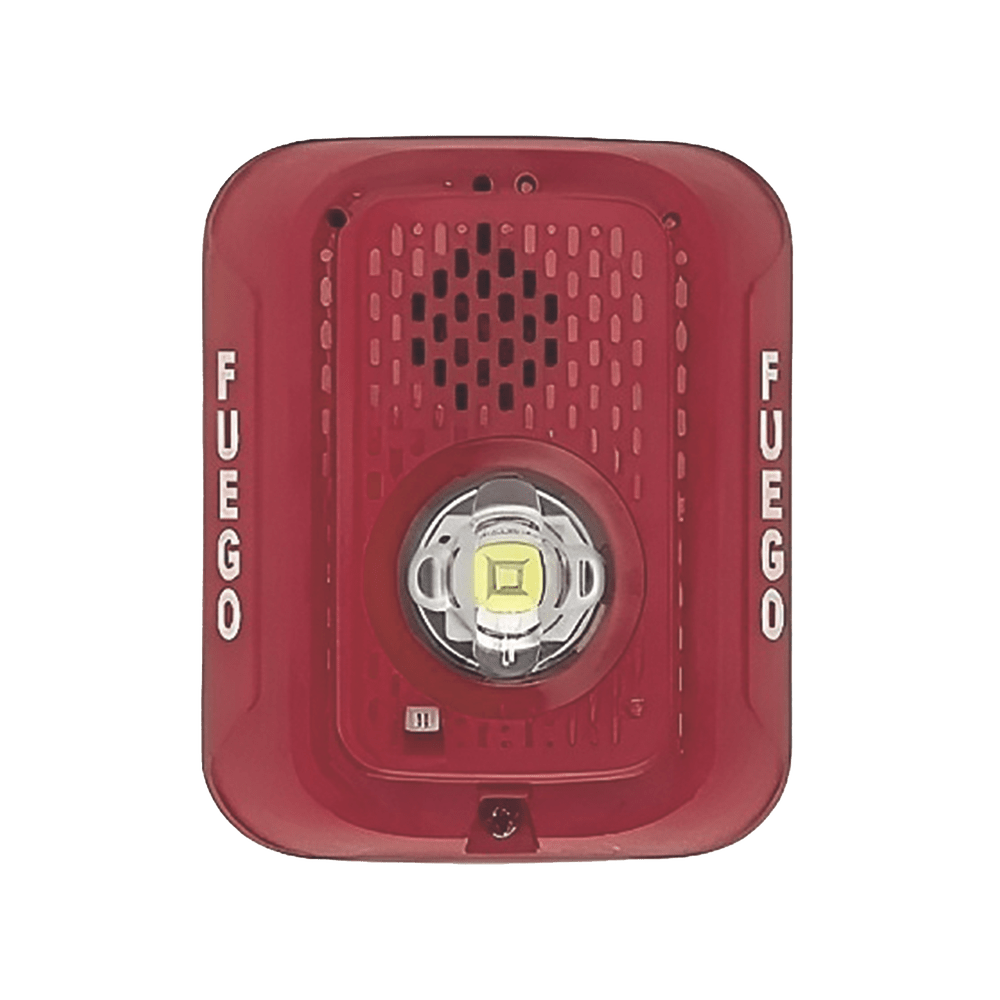 Sirena con Lampara LED Estroboscópica 2 hilos Montaje en Pared Estroboscópica P2RLEDSP SYSTEM SENSOR - SILYMX