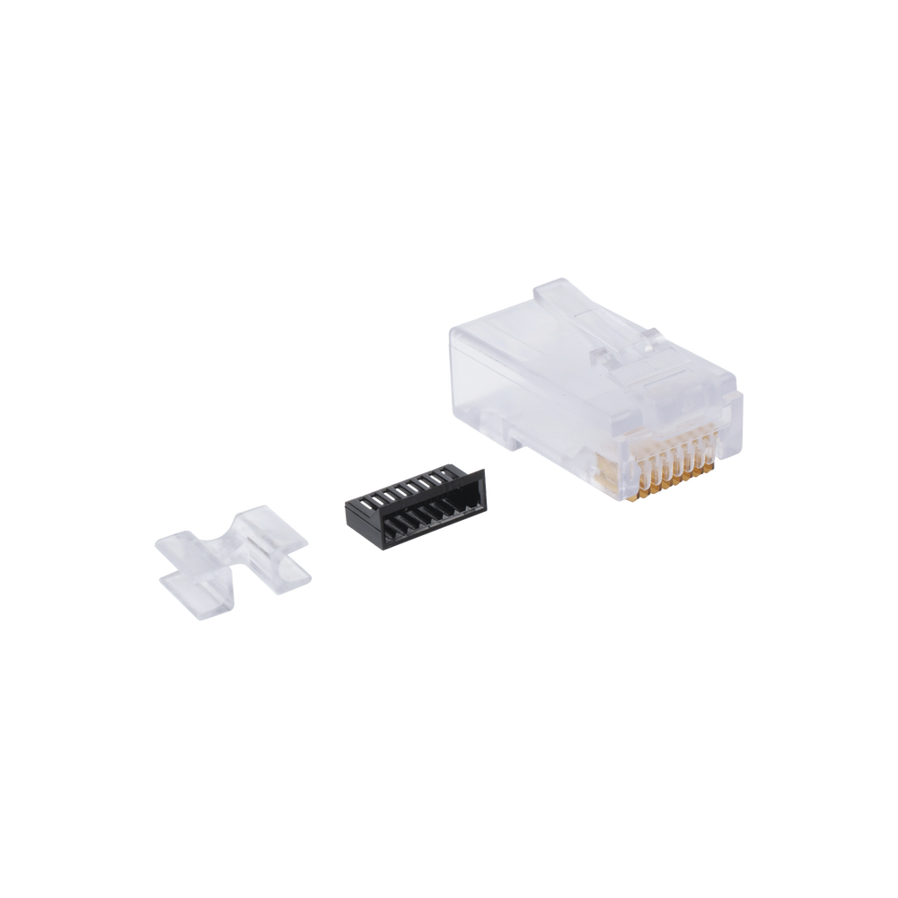 Plug RJ45 Cat6 Para Cable UTP Calibre 23 a 26 AWG Chapado en Oro de 50 micras Bolsa con 50 piezas - SILYMX