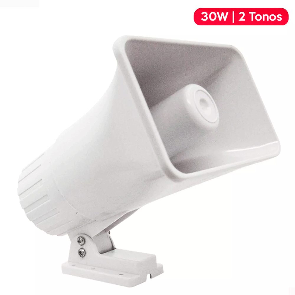 Sirena De Alarma 30 Watts Doble Tono Ip65 118 db Paamon Compatible Con Todos Los Sistemas De Alarma Pam-sre30w - SILYMX
