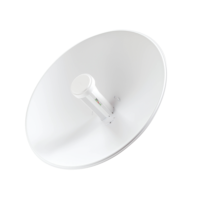 Punto de acceso PowerBeam airMAX Ubiquiti M5 larga distancia frecuencia 5 GHz (5170-5875 MHz) con antena tipo plato de 25 dBi PBE-M5-400 - SILYMX