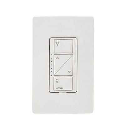 (Caseta Wireless) Atenuador de pared. Aumenta/Disminuye Intensidad de Iluminación.  No requiere cable neutro. 150W LED 600W INC/HAL LUTRON CASETA WIRELESS PD6WCLWH - SILYMX