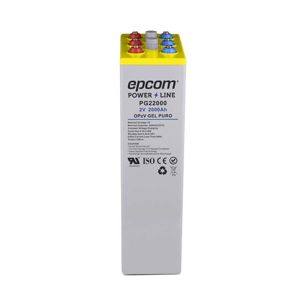 Batería de GEL PURO OPzV 2 V @ 2,000 Ah Ciclo profundo Uso en Aplicaciones Fotovoltaicas y de Respaldo - SILYMX