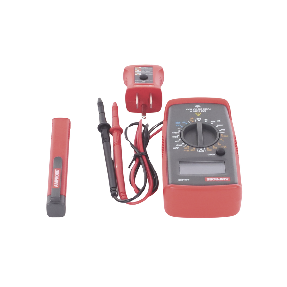 KIT Básico 3 en 1 con Multímetro Digital + Detector de Tensión sin Contacto + Comprobador de Fase GFCI PK-110 - SILYMX