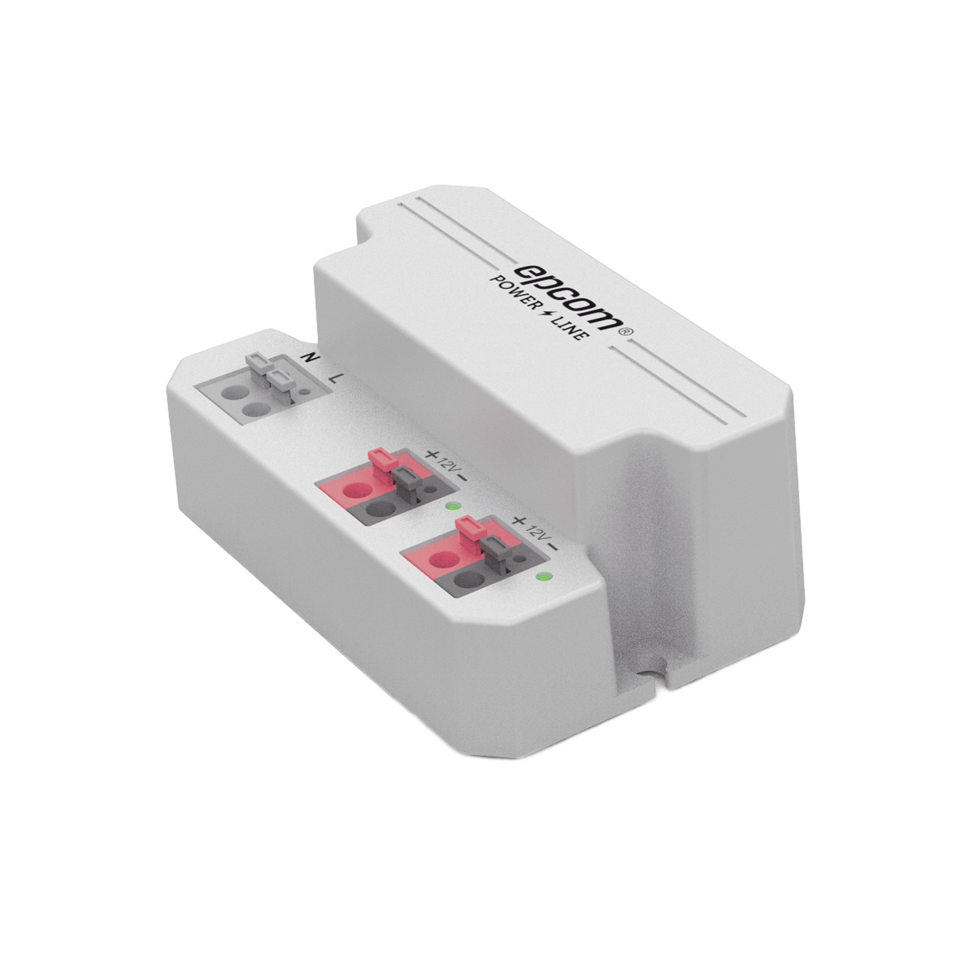 Fuente de alimentación  12 Vcc 2 Amperes Terminales de entrada para Vca en 2 pines 2 salidas para Vcc en 2 pines EPCOM POWERLINE PL0012 - SILYMX