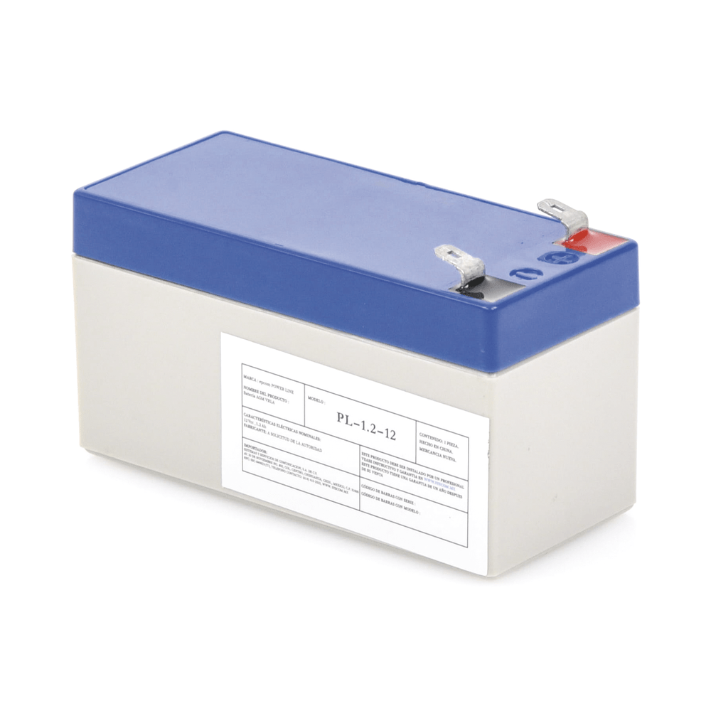 Batería Epcom de respaldo UL 12V 1.2 Ah AGM-VRLA Terminales F1 PL-1.2-12 - SILYMX