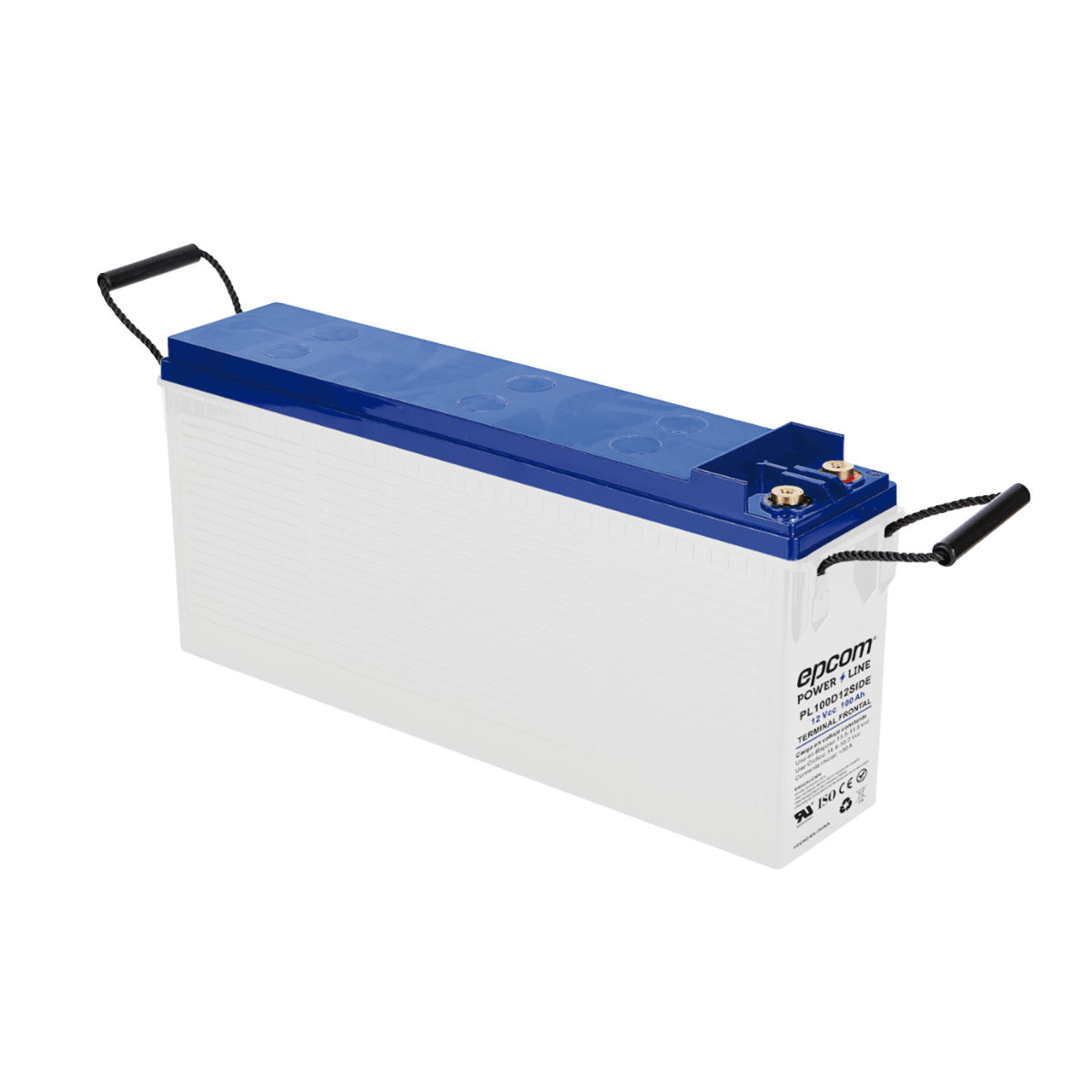 BateríasEPCOM POWERLINEPL100D12SIDEBatería Ciclo Profundo 12V Terminales Laterales 100 Ah AGM - VRLA Uso en Aplicación Fotovoltaica /Terminales Tipo Tornillo T4 EPCOM POWERLINE PL100D12SIDE - SILYMX