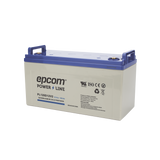 Batería 12 Vcc 120 Ah UL AGM-VRLA CICLO PROFUNDO Para uso en aplicaciones fotovoltaicas y de emergencia Terminales T4 EPCOM POWERLINE PL120D12V2 - SILYMX