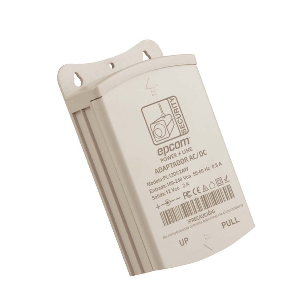 Fuente de Poder para Exterior 12 Vcc 2 Amp 1 Salida Voltaje de Entrada de 100 - 240 VCA PL12DC2AW - SILYMX