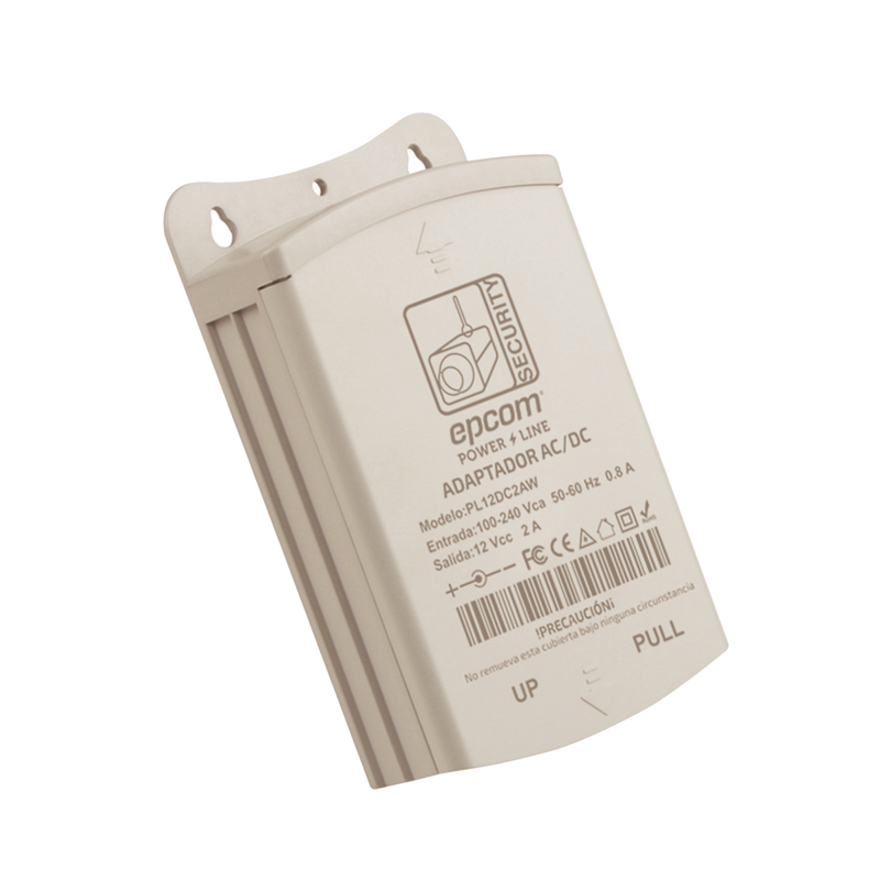 Fuente de Poder para Exterior 12 Vcc 2 Amp 1 Salida Voltaje de Entrada de 100 - 240 VCA PL12DC2AW - SILYMX