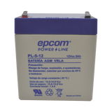 Batería de Respaldo 12V 5 Ah AGM-VRLA Terminals tipo F1 UL PL512 - SILYMX