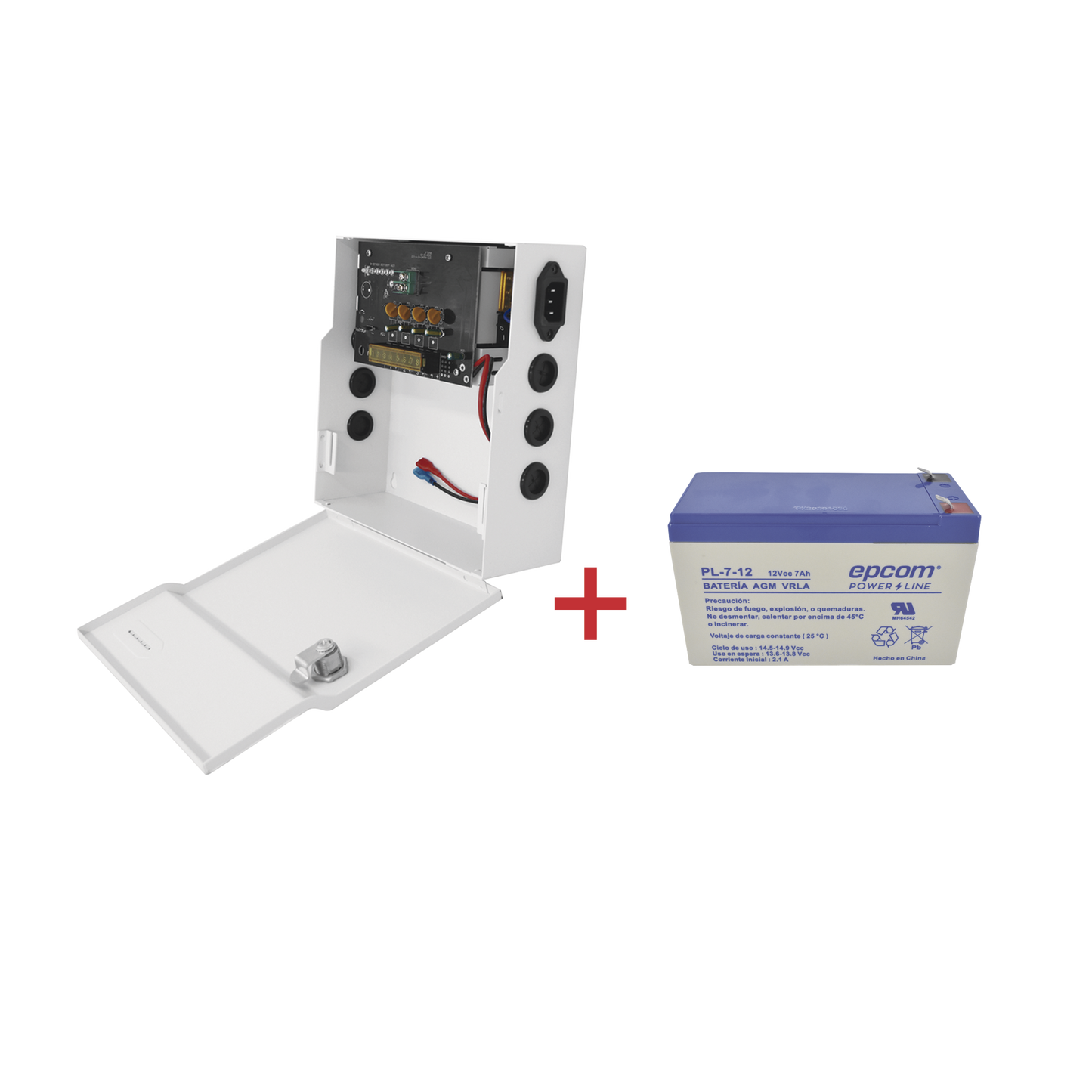 Kit Fuente PLK12DC4ABK  + Batería incluída LK712 EPCOM POWERLINE PLK12DC4ABK/K - SILYMX