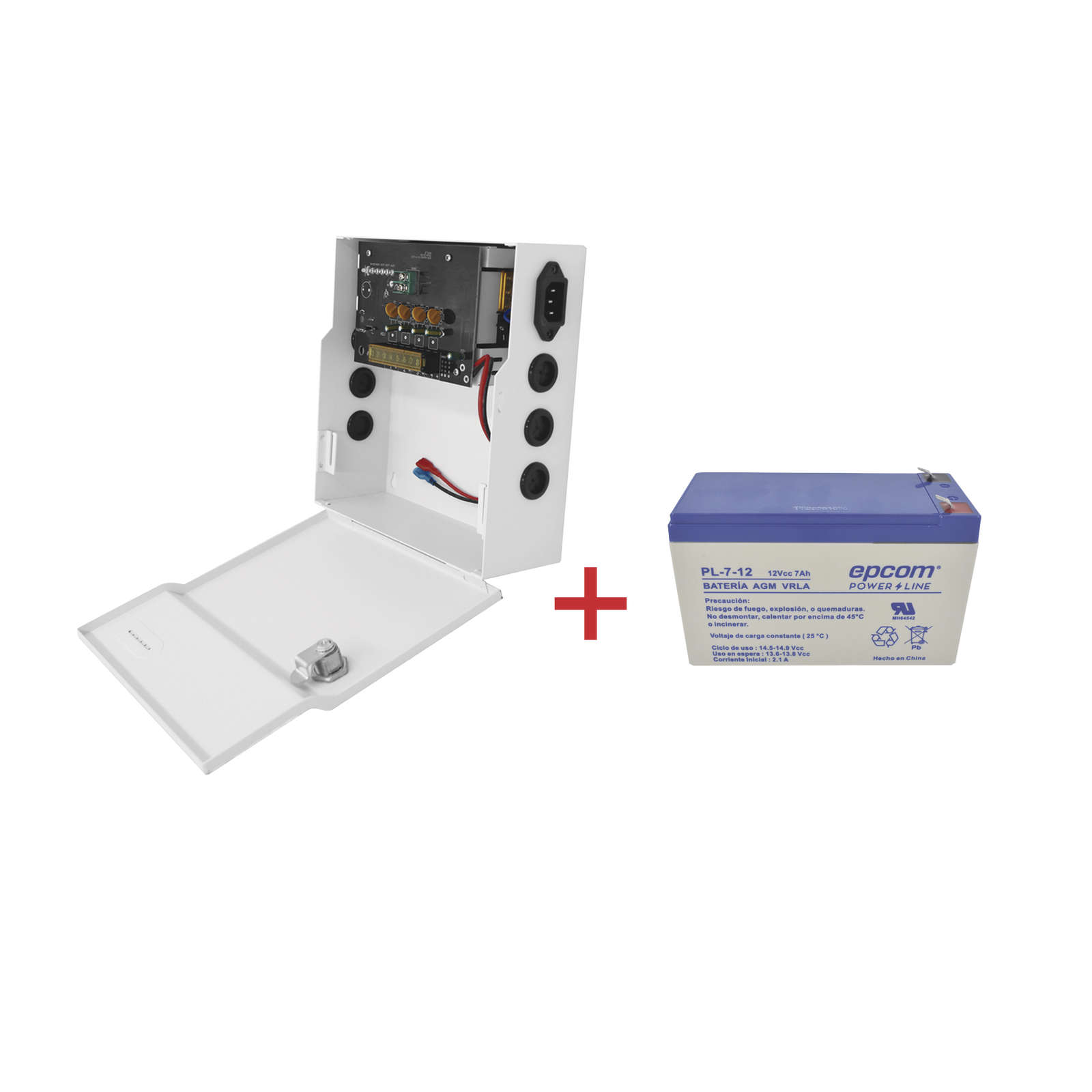 Kit Fuente PLK12DC4ABK  + Batería incluída LK712 EPCOM POWERLINE PLK12DC4ABK/K - SILYMX