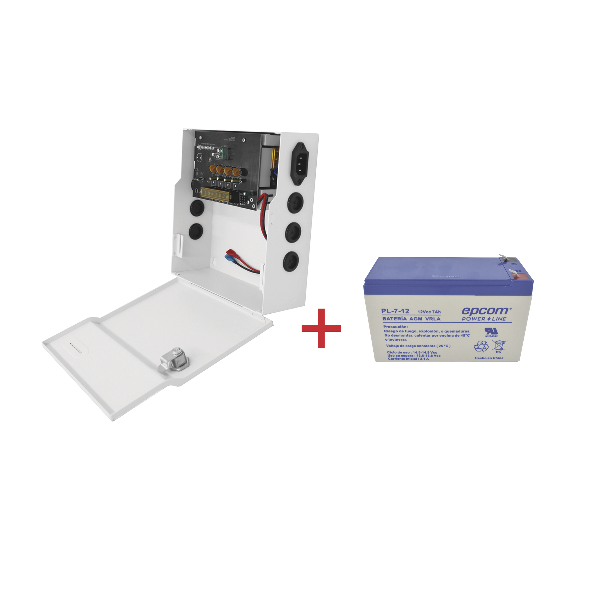 Kit Fuente PLK12DC4ABK  + Batería incluída LK712 EPCOM POWERLINE PLK12DC4ABK/K - SILYMX