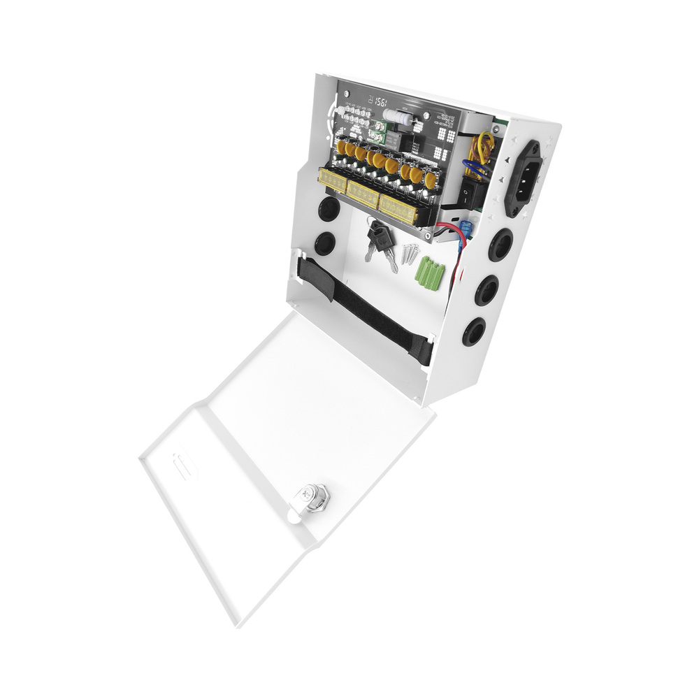 Fuente de Poder 12 Vcc 10 A  9 Salidas Capacidad de Batería de Respaldo Requiere Batería  Voltaje de Entrada 96-264 Vca - SILYMX