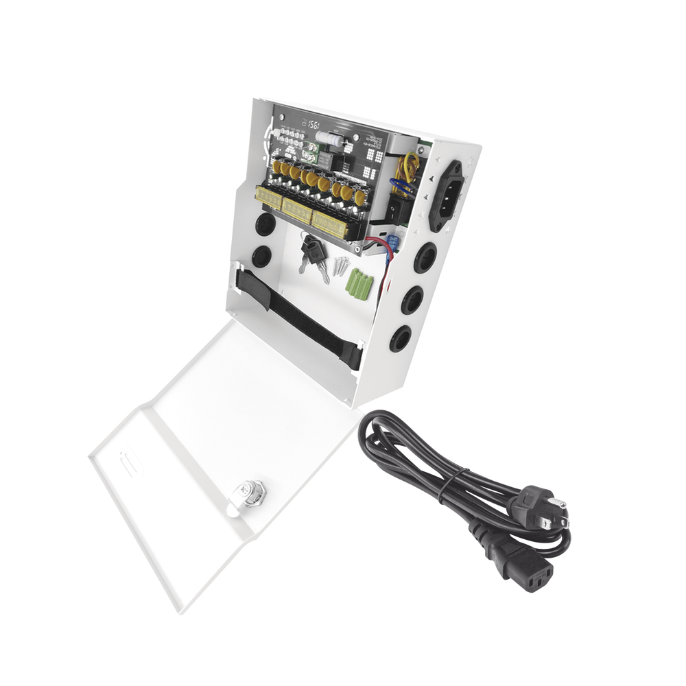 Fuente de Poder 12 Vcc 10 A  9 Salidas Capacidad de Batería de Respaldo Requiere Batería  Voltaje de Entrada 96-264 Vca - SILYMX