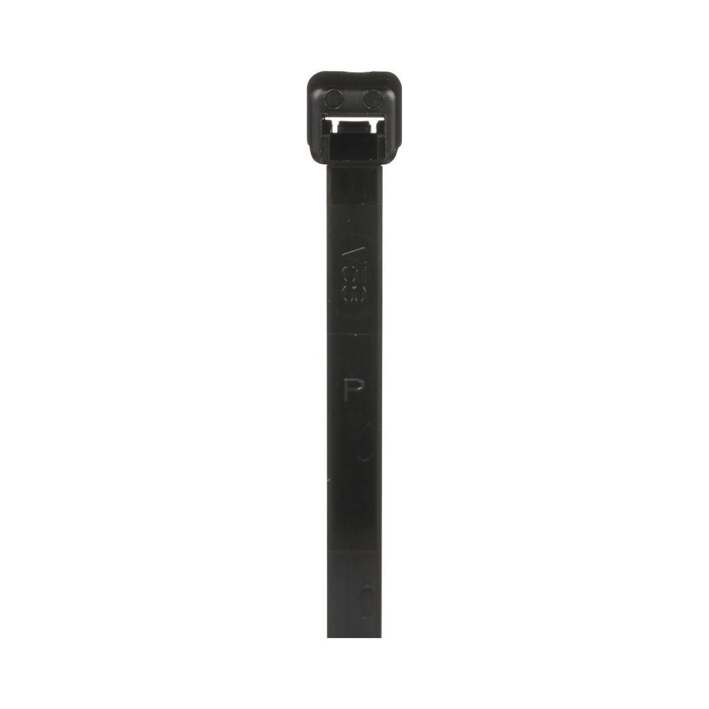 Cincho de Nylon 6.6 de Bloqueo 188 mm largo x 4.8mm ancho Color Negro Exterior Resistente a Rayos UV Paquete de 1000pzPLT2S-M0 - SILYMX