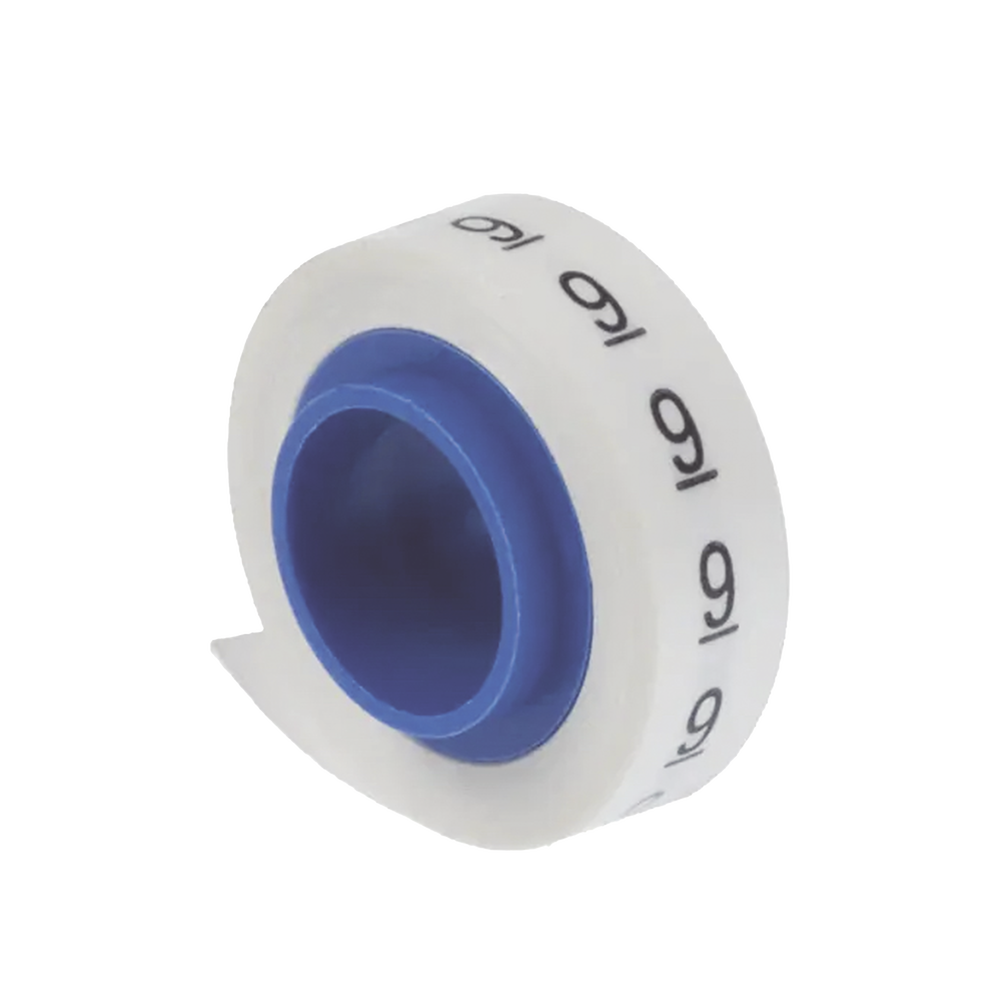 10 Rollos de Etiquetas Marcadoras Pre-Impresos con los Números 0-9 de 2.4 metros PMDR-0-9 - SILYMX