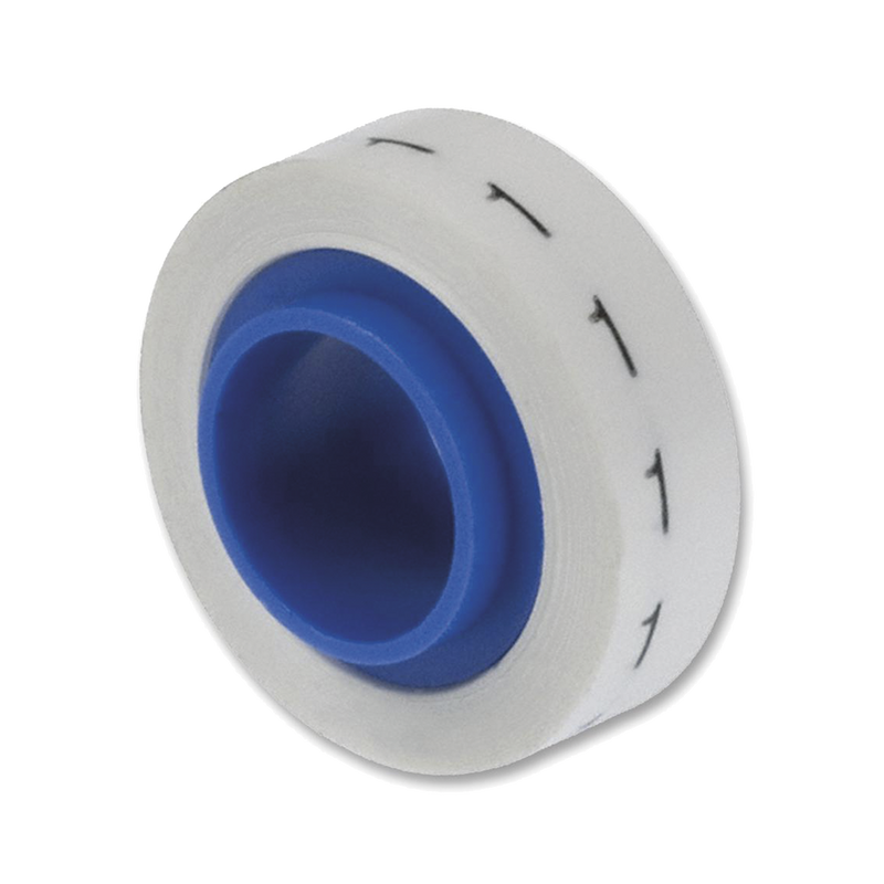 Rollo de Etiquetas Marcadoras Pre-Impresos con el Número 1 de 2.4 metros Color Blanco PMDR-1
