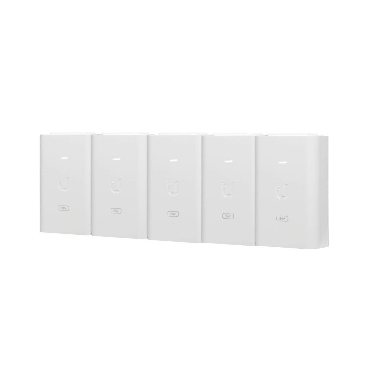 5 Unidades del Adaptador PoE Ubiquiti de 24 VDC 1.0 A con puerto Gigabit POE-24-24W-5P - SILYMX