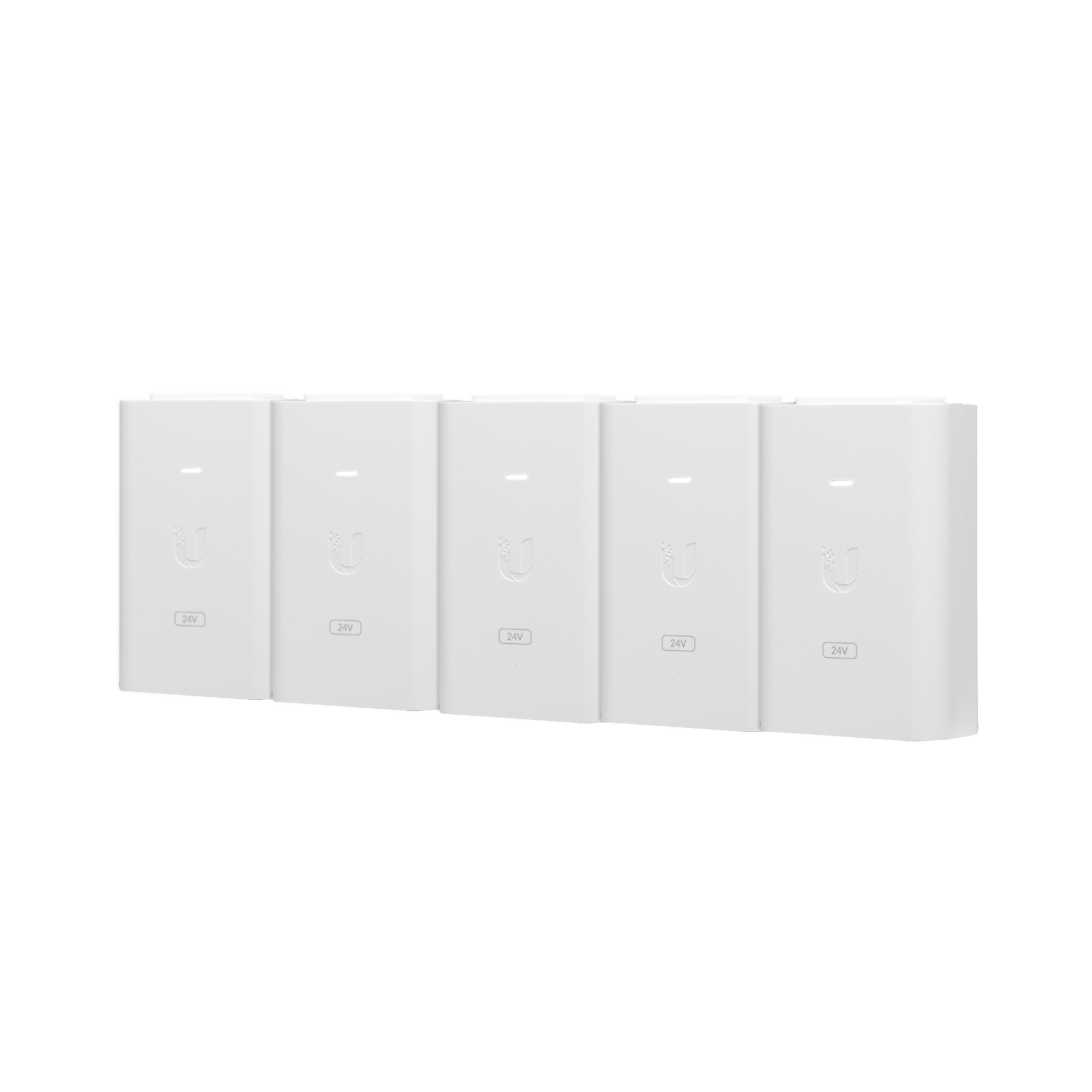 5 Unidades del Adaptador PoE Ubiquiti de 24 VDC 1.0 A con puerto Gigabit POE-24-24W-5P - SILYMX