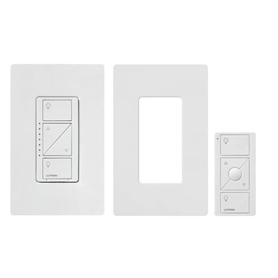 (Caseta Wireless) Kit, Atenuador, control remoto PICO y tapa LUTRON CASETA WIRELESS PPKG1WWH - SILYMX