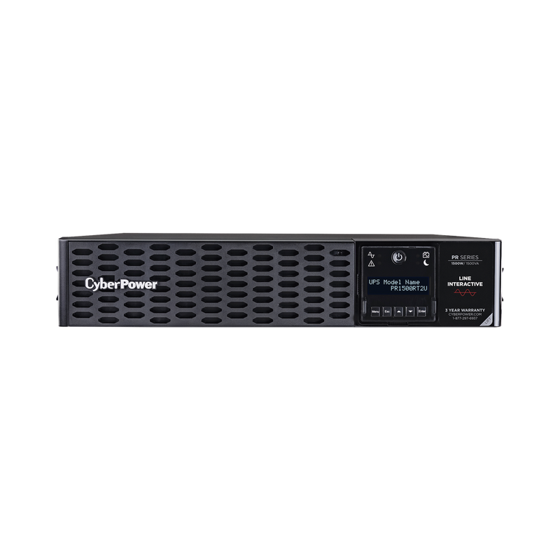 UPS CYBERPOWER de 1500 VA/1500 W Entrada 120 Vca NEMA 5-15P Onda Senoidal Pura Torre o Rack 2 UR Con 8 Tomas NEMA 5-15R PR1500RT2U - SILYMX