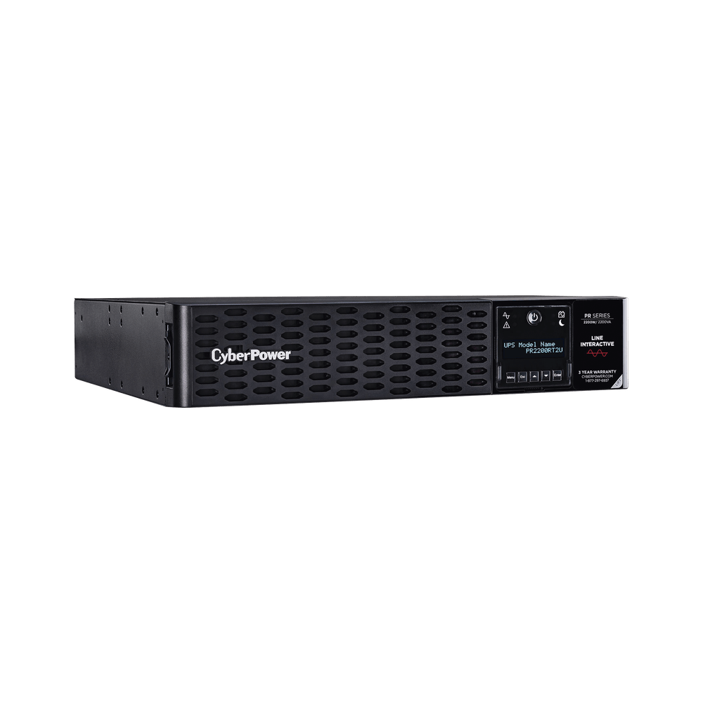 UPS CYBERPOWER de 2200 VA/2200 W Entrada 120 Vca NEMA L5-30P Onda Senoidal Pura Torre o Rack 2 UR Con 8 Tomas NEMA 5-20R PR2200RT2U - SILYMX