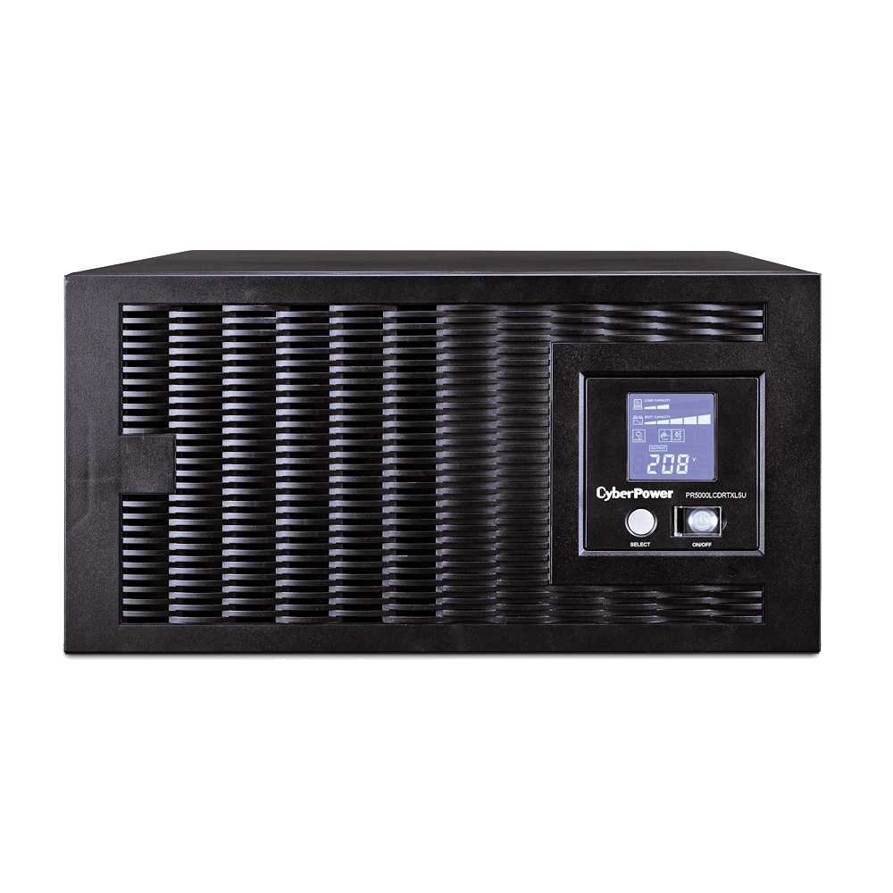 UPS CYBERPOWER de 5000 VA/4500 W  200 - 240 Vca de Entrada 208 Vca de Salida Onda Pura Torre o Rack 5UR  NEMA L6-30R y L6-20R PR5000LCDRTXL5U