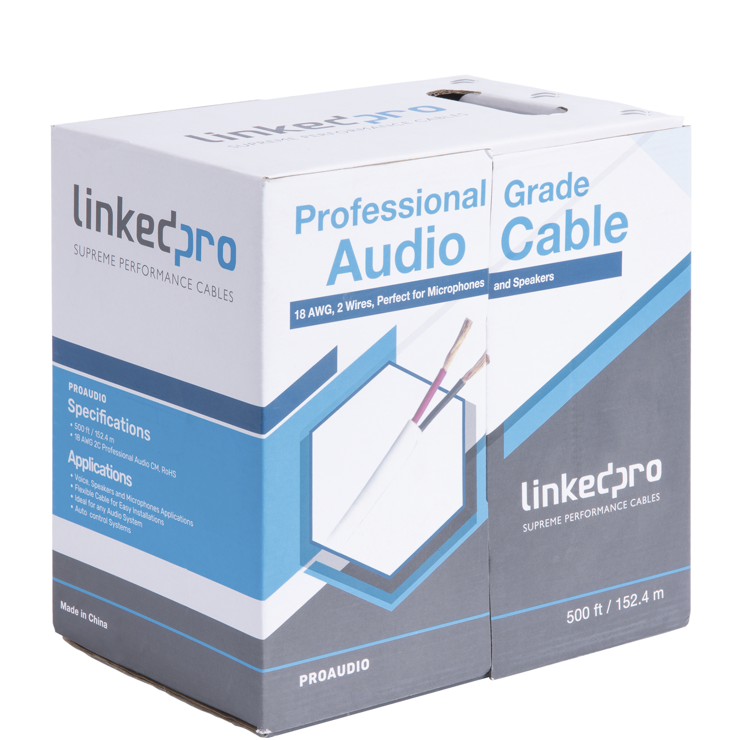 Bobina de Cable para Audio 2 x 18 AWG Bocinas y Micrófonos LINKEDPRO BY EPCOM PRO-AUDIO - SILYMX