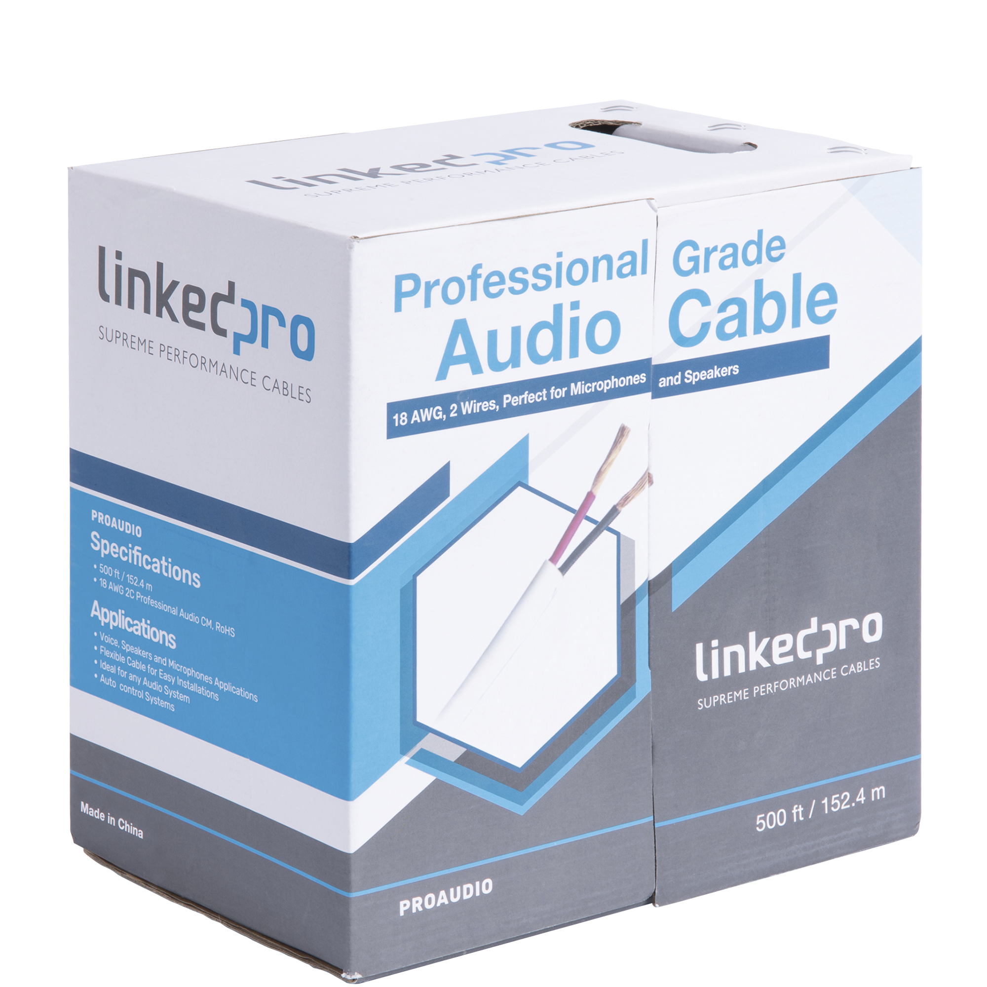 Bobina de Cable para Audio 2 x 18 AWG Bocinas y Micrófonos LINKEDPRO BY EPCOM PRO-AUDIO - SILYMX