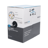 Bobina de cable de 305 m ( 1000 ft ) Cat5e alto desempeño de color Gris UL para aplicaciones en video vigilancia redes de datos Uso Interior - SILYMX