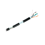 Bobina de cable de 305 m, Cat5e , FTP, blindado, color negro, UL, para aplicaciones en video vigilancia, redes de datos. Uso en Intemperie - SILYMX