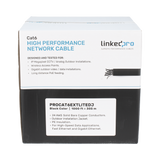 Bobina de Cable UTP 305 m Cat6 Con DOBLE FORRO para Exterior CLIMAS EXTREMOS Color Negro PRO-CAT-6-EXT-LITE-DJ - SILYMX